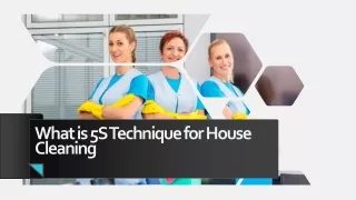 what is 5s technique for house cleaning