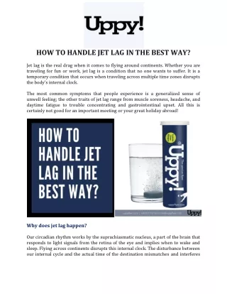 How to Handle Jet Lag in the Best Way?