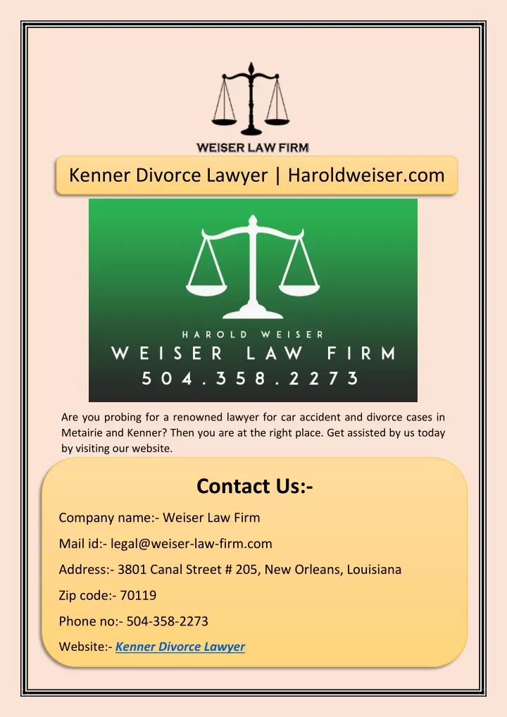 kenner divorce lawyer haroldweiser com
