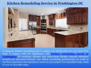 Kitchen Remodeling Service in Washington DC