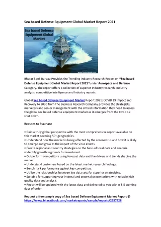 sea based defense equipment global market report