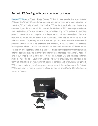 android tv box digital is more popular than ever