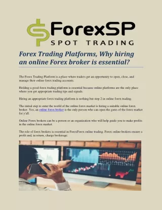 What is Forex Trading, Forex trading for beginners