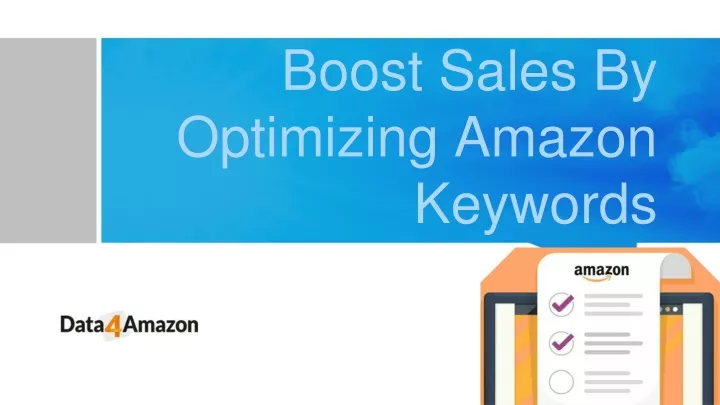 boost sales by optimizing amazon keywords