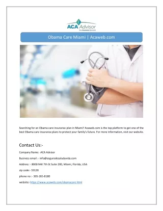 obama care miami acaweb com