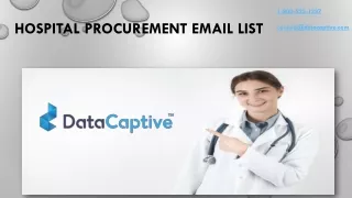 Best Hospital procurement email list | Hospital procurement Mailing Database Providers