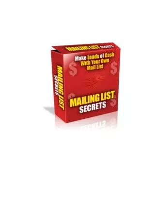 Mailing List Secrets "Email Marketing"