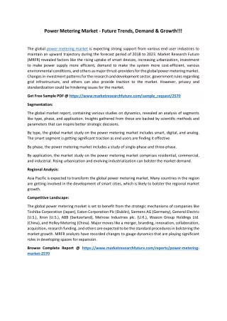 power metering market future trends demand growth