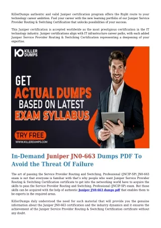 Reduce The Anxiety Of Juniper JN0-663 Exam With JN0-663 Dumps PdF