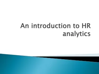 An introduction to HR analytics