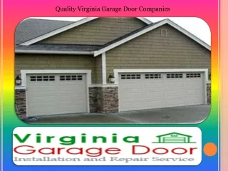 Quality Virginia Garage Door Companies