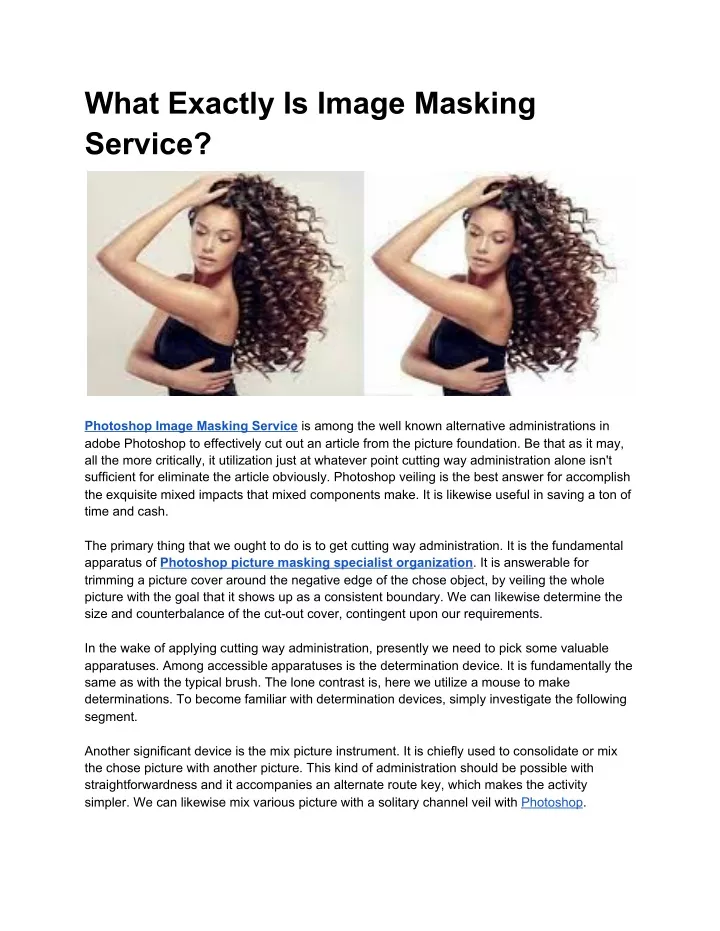 what exactly is image masking service