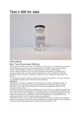 test e 300 for sale
