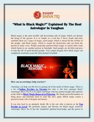 “What Is Black Magic?” Explained By The Best Astrologer In Vaughan
