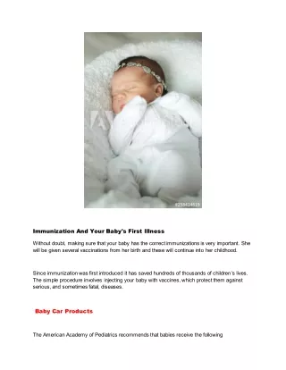 immunization and your baby s first illness