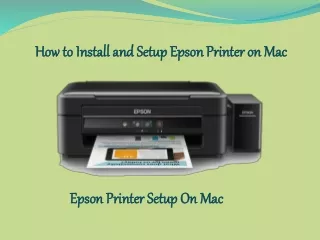 How to Install and Setup Epson Printer on Mac
