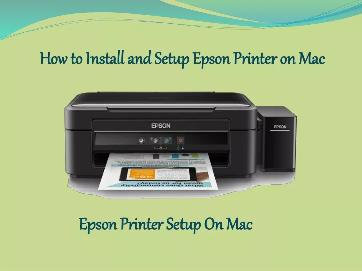 how to install and setup epson printer on mac