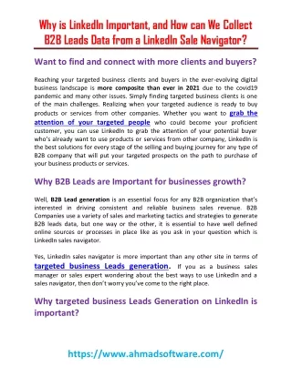 why is linkedin important and how can we collect