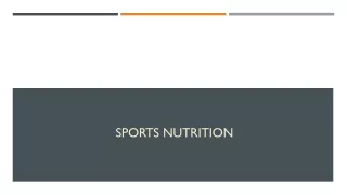 Sports Nutrition