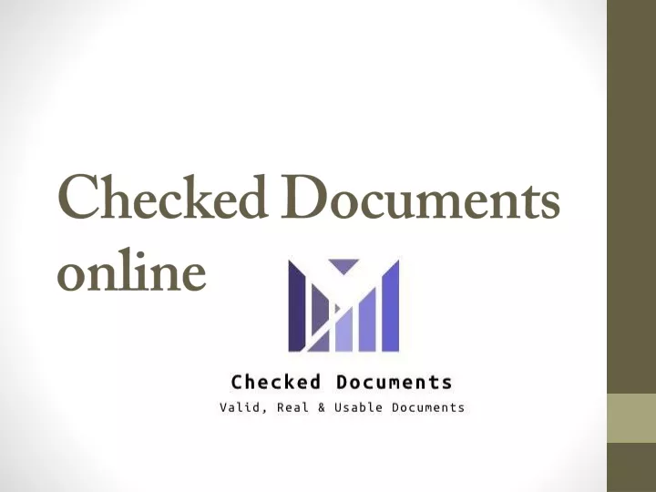 checked documents online