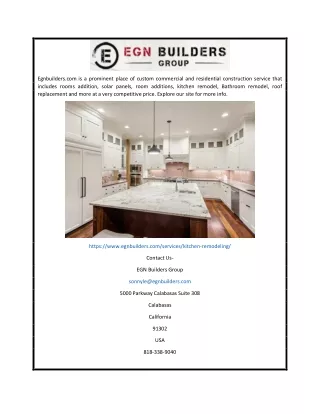 Kitchen Remodel | Egnbuilders.com