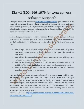 DIAL  1 (800) 966-1679 FOR WYZE-CAMERA-SOFTWARE SUPPORT.docx