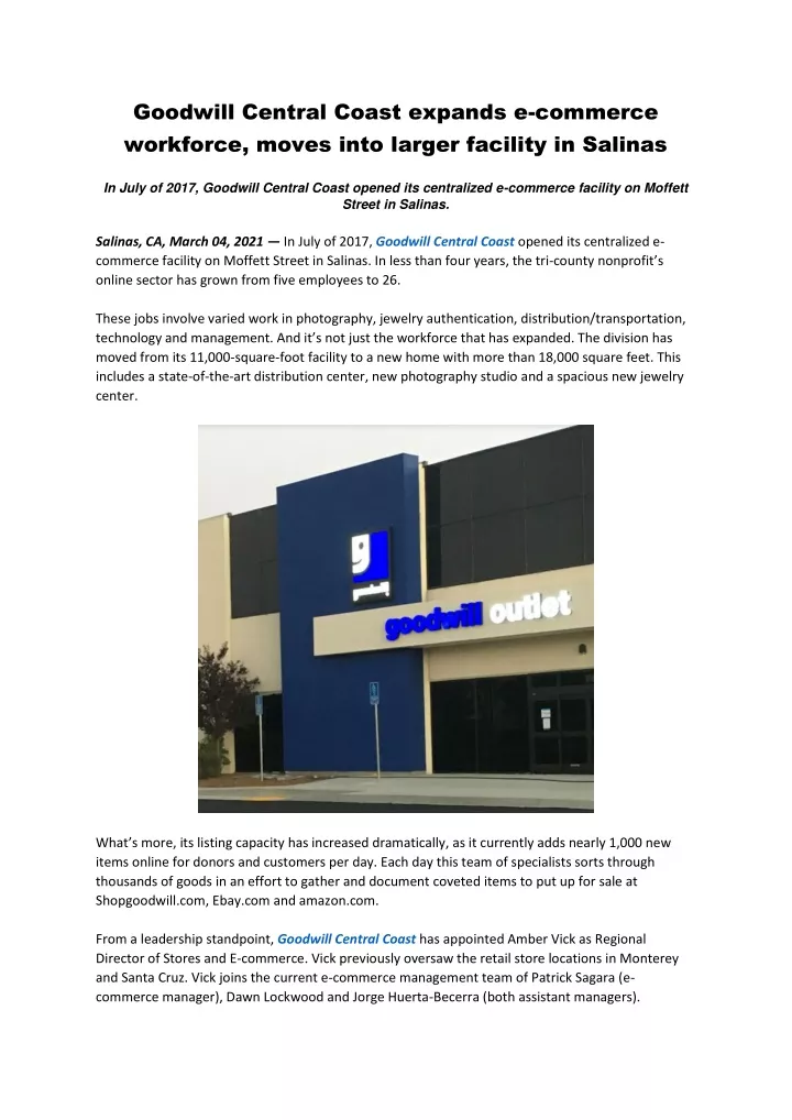 goodwill central coast expands e commerce