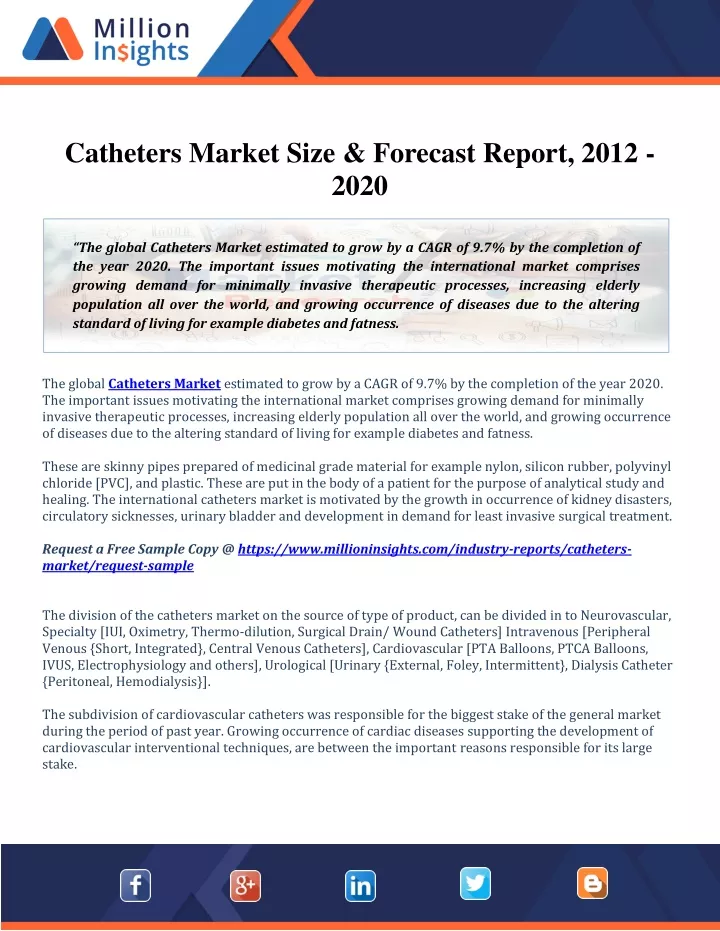 catheters market size forecast report 2012 2020