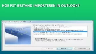 hoe pst bestand importeren in outlook