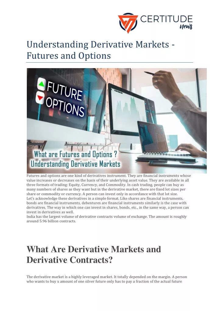 understanding derivative markets futures