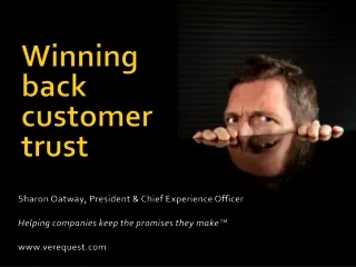 winning back customer trust