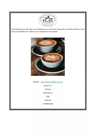 Cafe Near Me | Cafeb2b.com.au