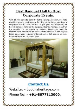 Best Banquet Hall to Host Corporate Events.