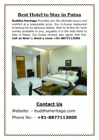 Best Hotel to Stay in Patna