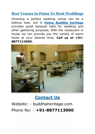 Best Venues in Patna To Host Weddings