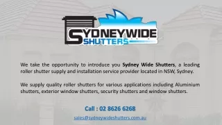 we take the opportunity to introduce you sydney