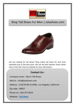 shop tall shoes for men jotashoes com