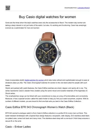 Buy Casio digital watches for women