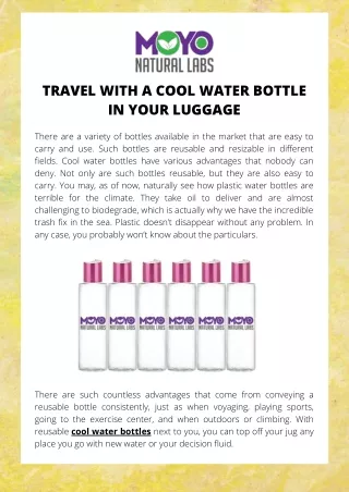 Travel with Cool Water Bottle to Enjoy Your Journey