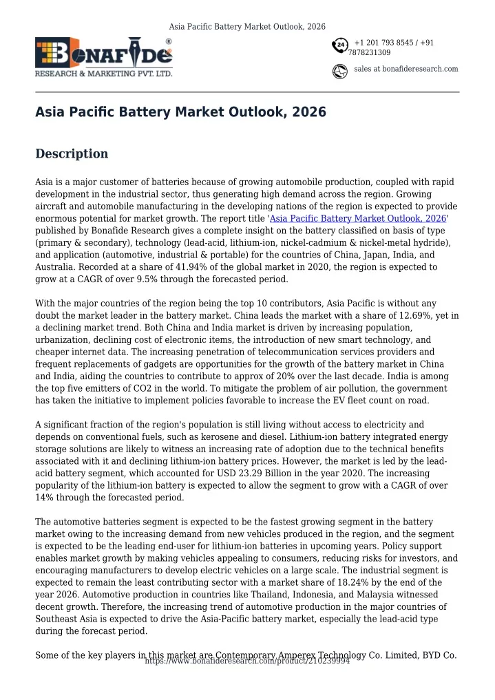 asia pacific battery market outlook 2026