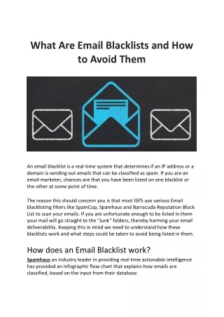 What Are Email Blacklists and How to Avoid Them