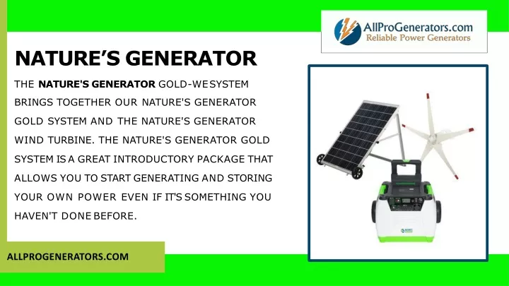 nature s generator