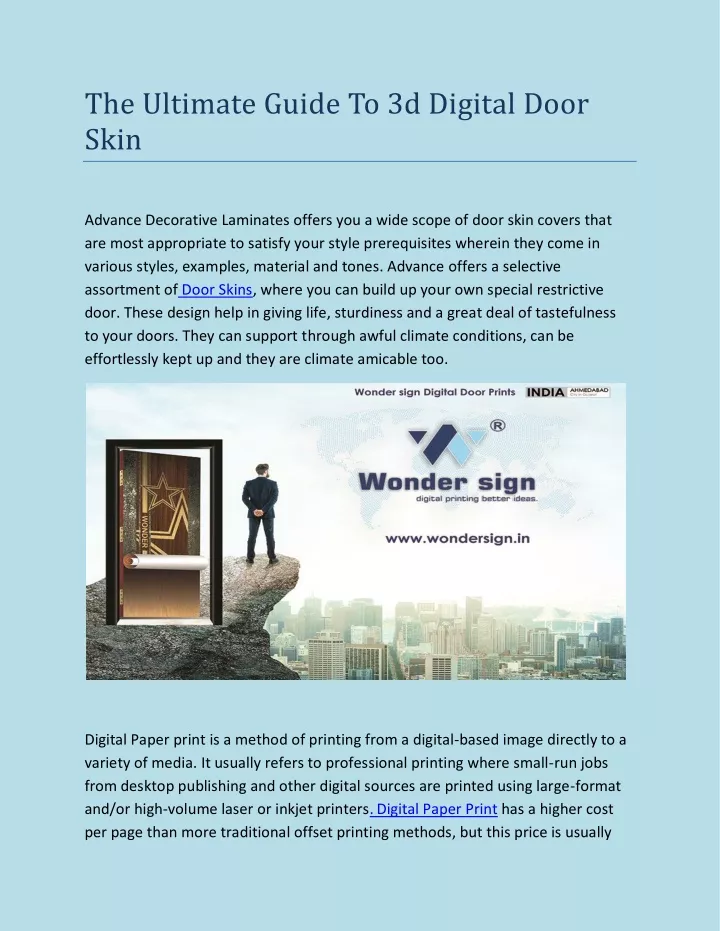 the ultimate guide to 3d digital door skin