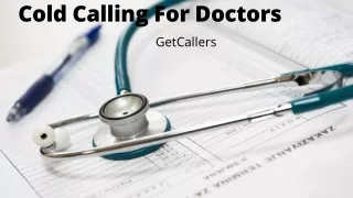 cold calling for doctors