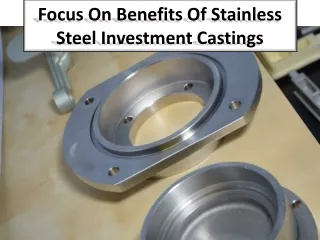 Planning to build stainless steel investment casting