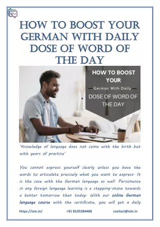 How To Boost Your German With Daily Dose Of Word Of The Day