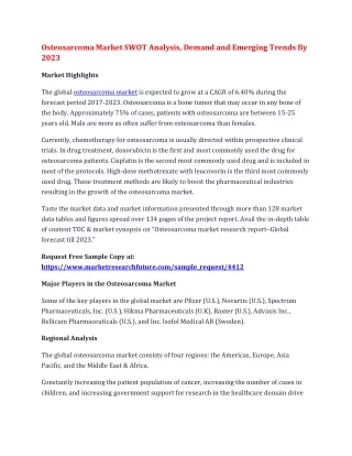 osteosarcoma market swot analysis demand