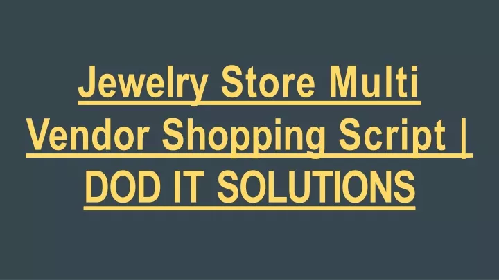 jewelry store multi