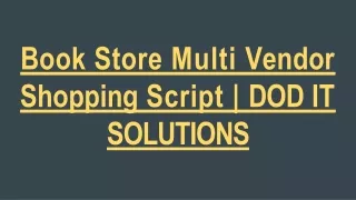 book store multi vendor