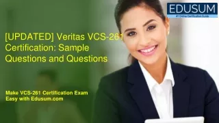 [UPDATED] Veritas VCS-261 Certification: Sample Questions and Questions